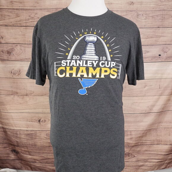 ST LOUIS BLUES NHL HOCKEY 2019 STANLEY CUP CHAMPIONS TSHIRT SZ L - Picture 3 of 7